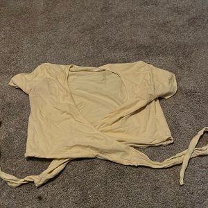 Yellow Hollister Tie Crop top